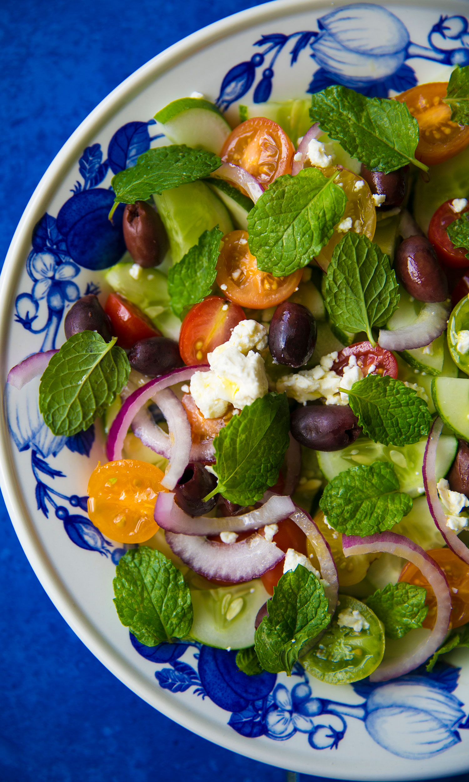Crumbled Feta And Fresh Tomatoes And Cucumbers Make The Best Salad